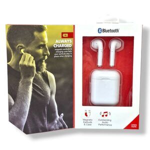 NWT iHip Soundpods Wireless Bluetooth Earbuds w/ Magnetic Charging Case